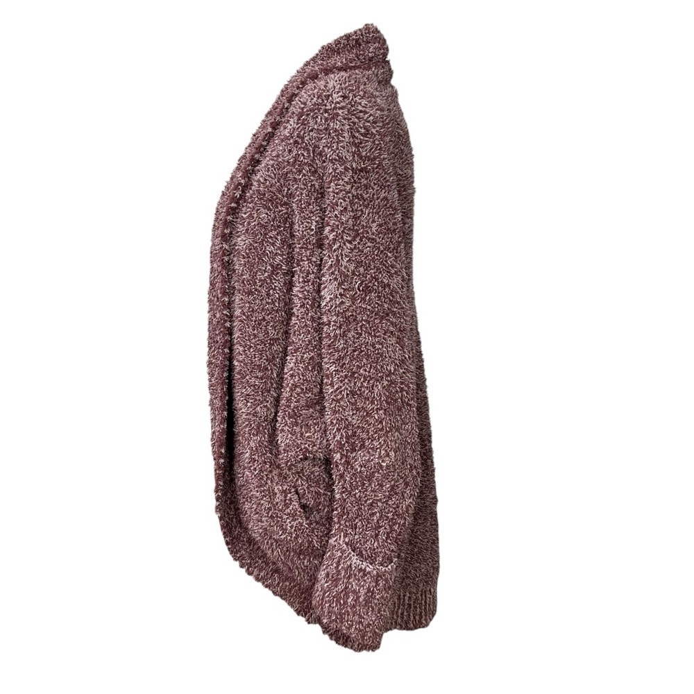 Barefoot Dreams Maroon Cozychic Cocoon Cardigan Wm S/M Dolman Sleeves Pockets - Picture 8 of 13